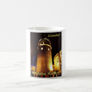 Istanbul - Galata Kulesi am Abend - Türkei - Kaffeetasse