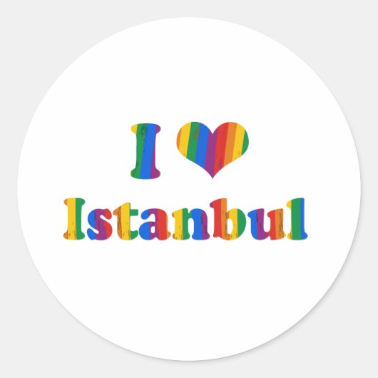 ISTANBUL-GAY PRIDE RUNDER AUFKLEBER (Vorderseite)