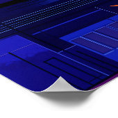 Istanbul Geometric Sunset - Farbenprächtige Stadtl Poster (Ecke)