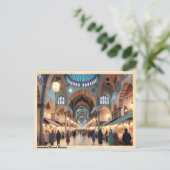 Istanbul Grand Bazaar Vintage Reise Postkarte (Stehend Vorderseite)