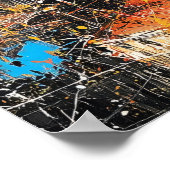 Istanbul Hagia Sophia Abstract Drip Painting Poster (Ecke)