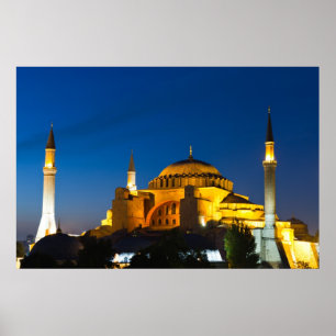 Istanbul - Hagia Sophia at twilight Poster