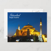 Istanbul - Hagia Sophia bei Nachts Postkarte (Vorne/Hinten)