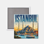 🌅 Istanbul Moderne Skyline Stadtstil 🌅 Magnet (Vorderseite/Rückseite)