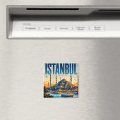🌅 Istanbul Moderne Skyline Stadtstil 🌅 Magnet (In Situ (Geschirrspüler))