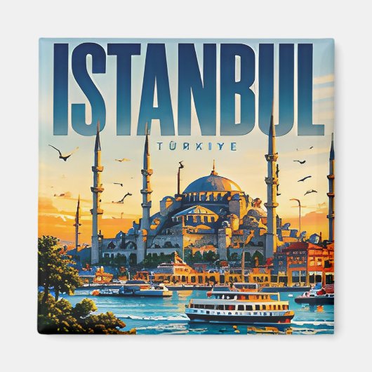 🌅 Istanbul Moderne Skyline Stadtstil 🌅 Magnet (Vorne)