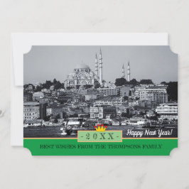 Istanbul Panorama & Happy New Year! Card/20XX Feiertagskarte