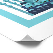 Istanbul Poster in Blue (Ecke)