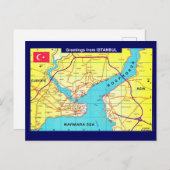 Istanbul Retro Grußkarte Postkarte (Vorne/Hinten)