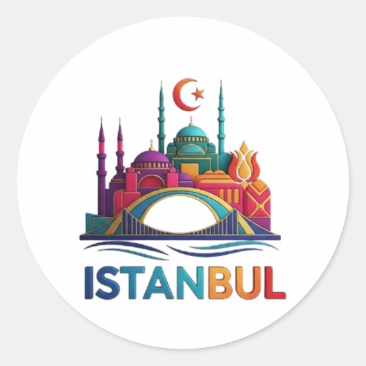 ISTANBUL RUNDER AUFKLEBER (Vorderseite)