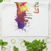 Istanbul skyline im Watercolor Handtuch (Gefaltet)