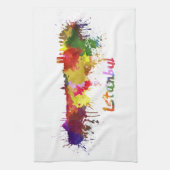 Istanbul skyline im Watercolor Handtuch (Vertikal)