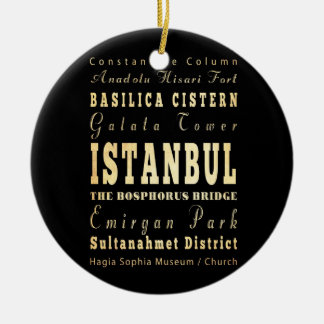 Istanbul-Stadt die Türkei-Typografie-der Kunst Keramik Ornament
