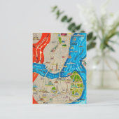 Istanbul Stadtplan Postkarte (Stehend Vorderseite)