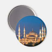 Istanbul - Sultan Ahmed Moschee am Nachmagneten Magnet (Vorderseite/Rückseite)