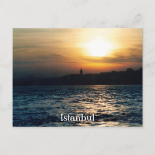 Istanbul Sunset Postcard Postkarte