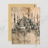 Istanbul Travel Postkarte (Vorne/Hinten)