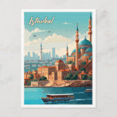 Istanbul Türkei Art Vintage Reise Postkarte (Vorderseite)