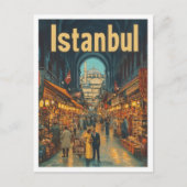 Istanbul Türkei Art Vintage Reise Postkarte (Vorderseite)