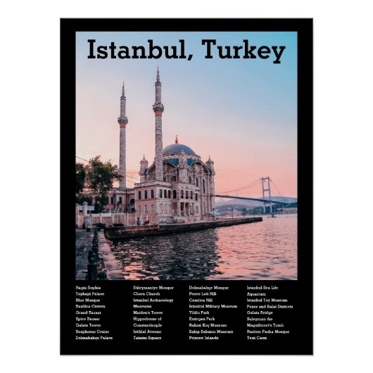 Istanbul, Türkei: Benutzerdefiniertes Template Poster (Vorderseite)