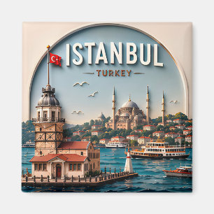 Istanbul Türkei Bosporus Historische Stadt Reise Magnet