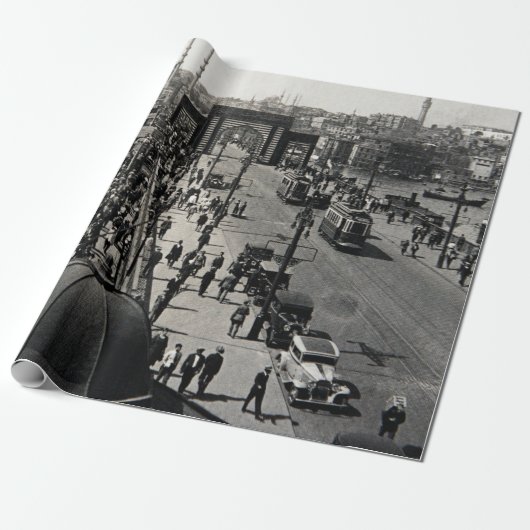 ISTANBUL, TÜRKEI - CIRCA 1900er : Vintager Stadtsk Geschenkpapier (Ungerollt)