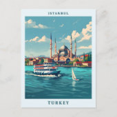 Istanbul Türkei Elegante Art Vintage Postkarte (Vorderseite)
