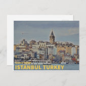 Istanbul Türkei | Galata Tower Postkarte (Vorne/Hinten)