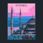 Istanbul Türkei Hagia Sophia Architektur Postkarte<br><div class="desc">Schönes Istanbul Türkei Kunstwerk zeigt das berühmte Hagia Sophia Gebäude. Tolle Souvenir und Geschenkidee.</div>