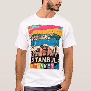 Istanbul Türkei Hagia Sophia Retro Pop Art Reise T-Shirt