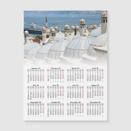 Istanbul, Türkei - Kalender 2022  Magnetkarte (Vorderseite)