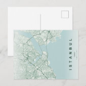 Istanbul Türkei Karte Minimal (Vorne/Hinten)