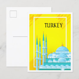 Istanbul Türkei Kunst-Reise-Illustration Postkarte