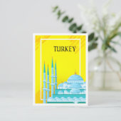 Istanbul Türkei Kunst-Reise-Illustration Postkarte (Stehend Vorderseite)