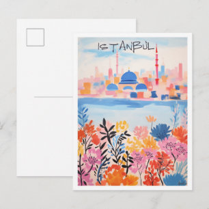 Istanbul Türkei Kunst Reise Postkarte