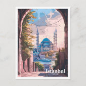 Istanbul Türkei Kunst, Vintage Malerei Postkarte (Vorderseite)
