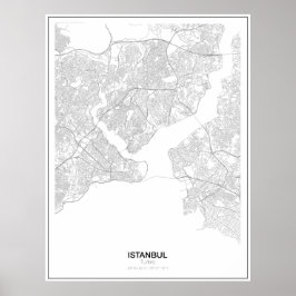 Istanbul, Türkei Minimalistisch Map Poster (Art. 2