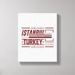 Istanbul Türkei Moderne Urbane Typografie Design Leinwanddruck