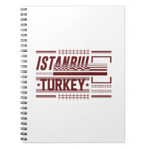 Istanbul Türkei Moderne Urbane Typografie Design Notizblock