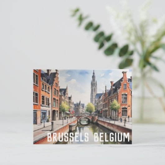 Istanbul Türkei Moschee Aquarellmalerei Postkarte (Stehend Vorderseite)