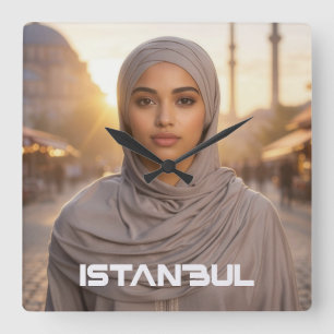 ISTANBUL - TÜRKEI QUADRATISCHE WANDUHR