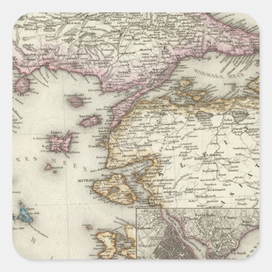 Istanbul, Türkei Quadratischer Aufkleber (Vorderseite)