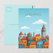 Istanbul Türkei Reise Postkarte (Vorne/Hinten)