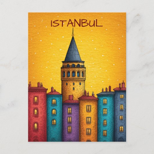 Istanbul Türkei Reise Postkarte (Vorderseite)