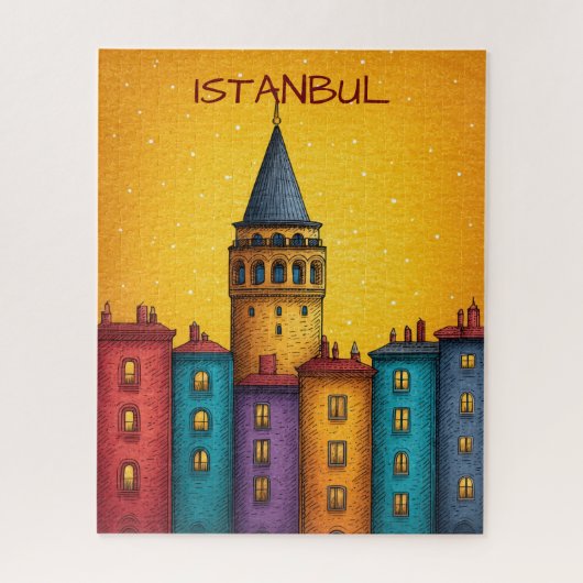 Istanbul Türkei Reise Puzzle (Vertikal)