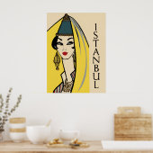 Istanbul, Türkei Reiseplakat Poster (Küche)