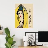 Istanbul, Türkei Reiseplakat Poster (Heimbüro)