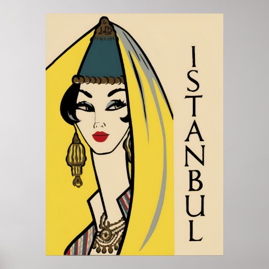 Istanbul, Türkei Reiseplakat Poster (Vorne)