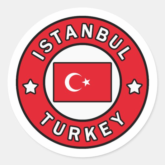 Istanbul Türkei Runder Aufkleber (Vorderseite)