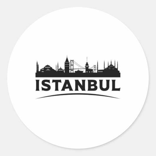 Istanbul Türkei Stadtbild Skyline Geschenkidee Runder Aufkleber (Vorderseite)